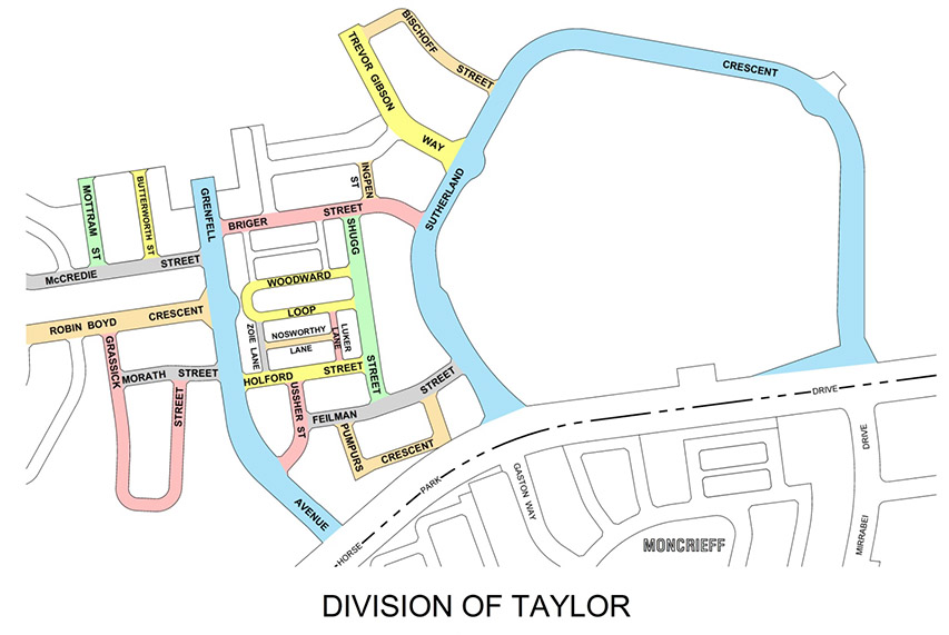 Division of Taylor Street Map Bill Shugg honoured