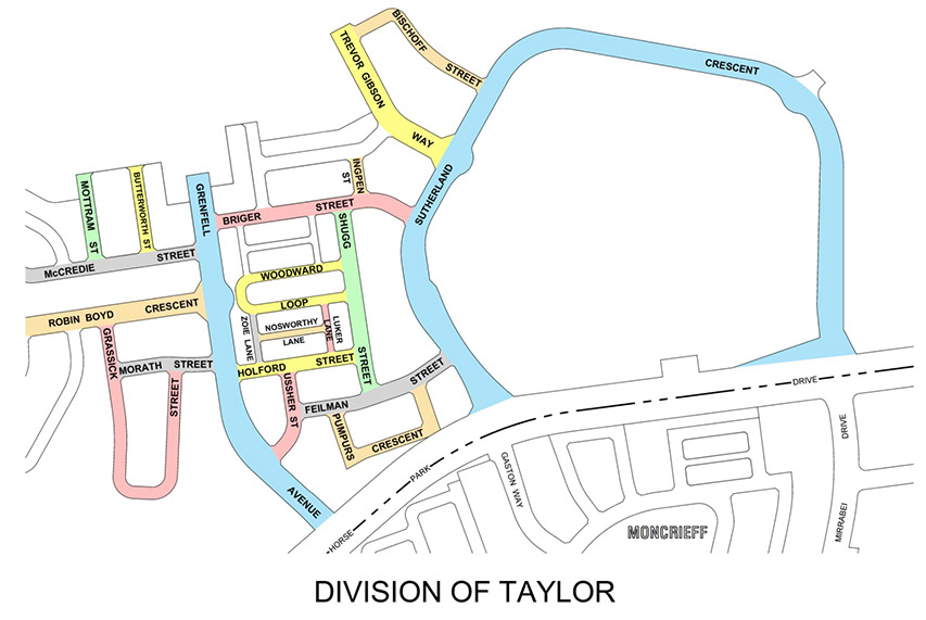 Division of Taylor Street Map Bill Shugg honoured