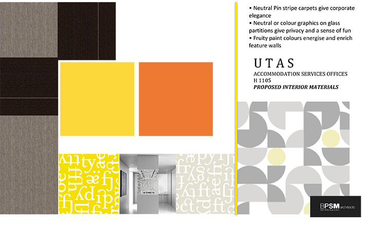 UTAS accommodation services materials e-board