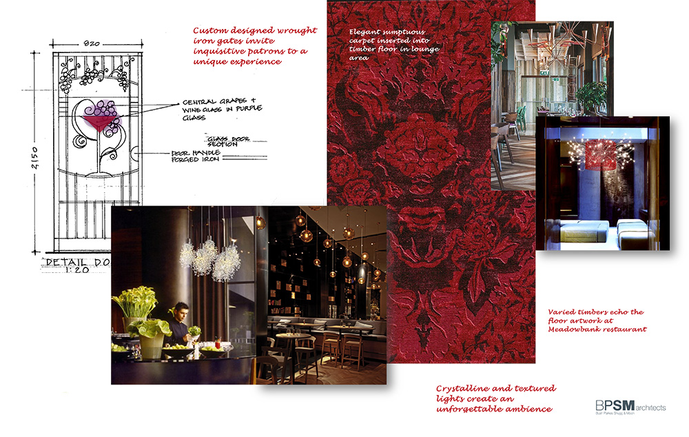 Winebar interior design concept e-board