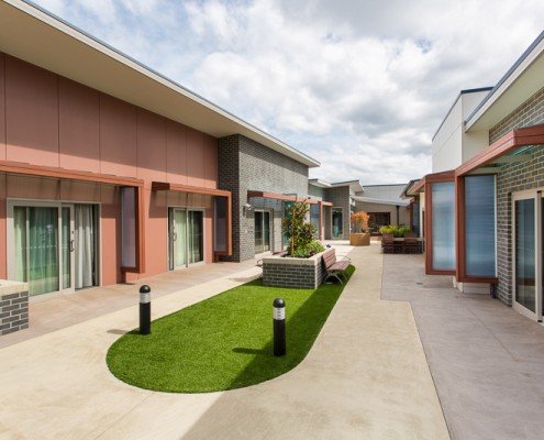 Freemasons' Homes of Southern Tasmania - Lindisfarne Nursing Home internal courtyard