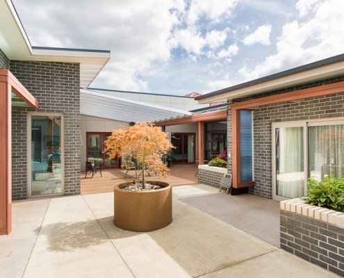 Freemasons' Homes of Southern Tasmania - Lindisfarne Nursing Home internal courtyard