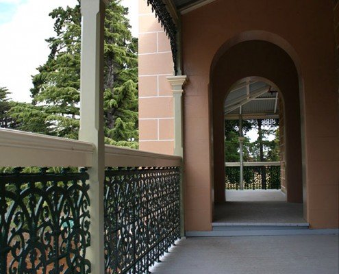 Heritage renovation and restoration, Wirksworth House, Bellerive, Tasmania - upper terrace