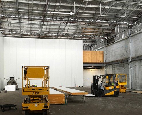 Tasfresh freezer compartment internal construction, Moonah, Tasmania