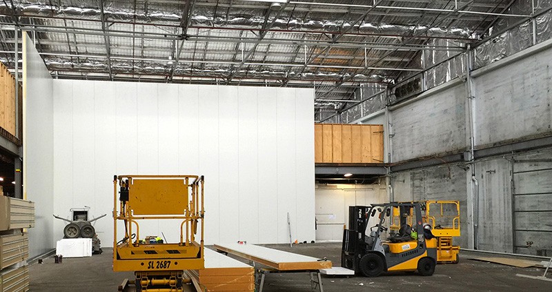 Tasfresh freezer compartment internal construction, Moonah, Tasmania