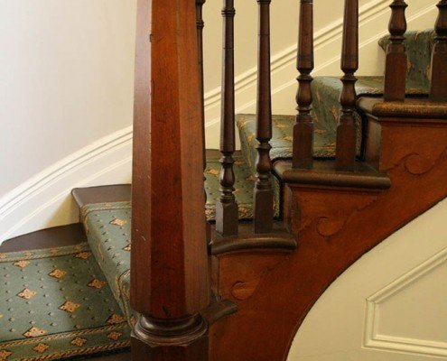 Heritage renovation and restoration, Wirksworth House, Bellerive, Tasmania - internal grand stair and balustrade