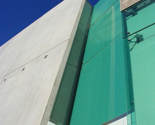 Royal Hobart Hospital external green glass facade