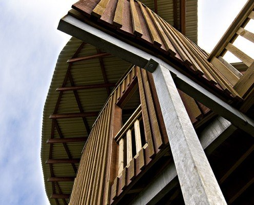 Hartz Mountain Visitor's Hut - from below