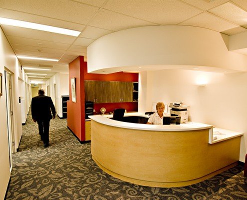 Royal Hobart Hospital Infill Building - internal reception desk