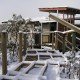 Hartz Mountain Visitor's Hut - Snow during construction