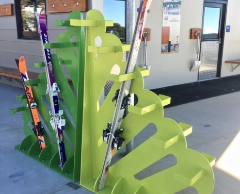 Mt Mawson Public Shelter, Mount Field National Park - green ski rack