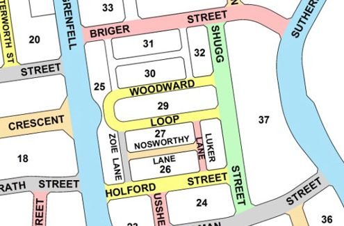 Division of Taylor Street Map Bill Shugg honoured