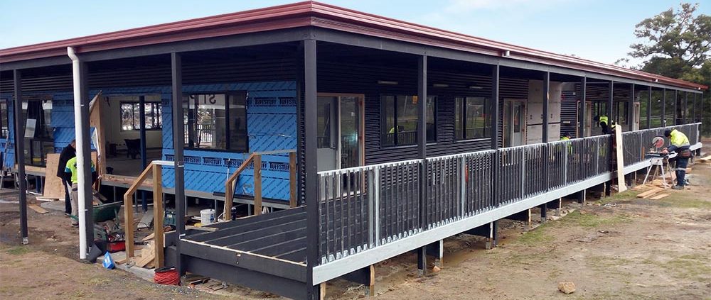 Eastside Lutheran College transportable classroom under construction