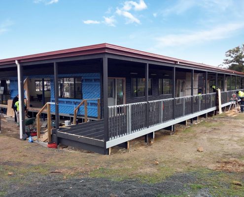 Eastside Lutheran College transportable classroom under construction