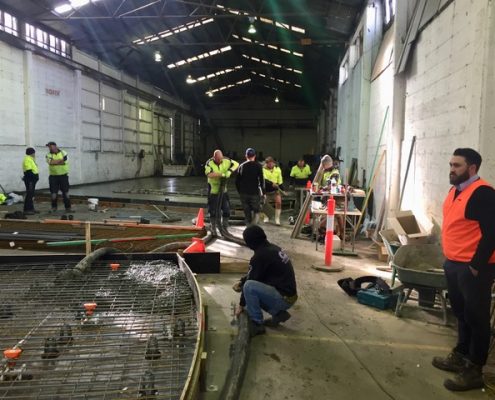 Mt Mawson offsite concrete pour