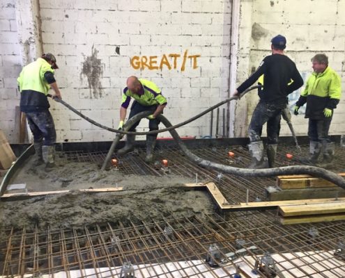 Mt Mawson offsite concrete pour