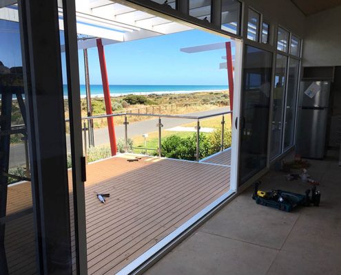 Aldinga Beach House nearing completion balcony deck