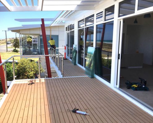 Aldinga Beach House nearing completion balcony deck