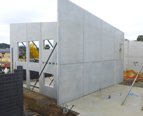 Freeman Estate construction walls going up at Freeman Street, Kingston