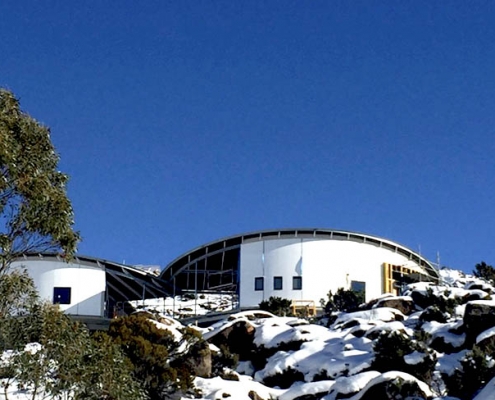 Remote, alpine ski hut_Mt Mawson in construction_Mt Field National Park, Tasmania