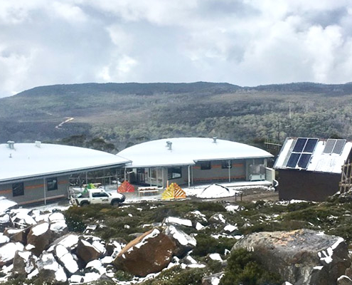 Mt Mawson Day shelter external view from above