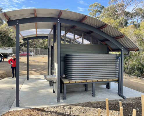 Cockle Creek Precinct dual toilet water tank