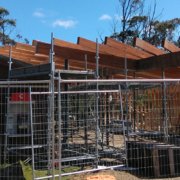 Cockle Creek Precinct Improvement works timber roofing beams exterior