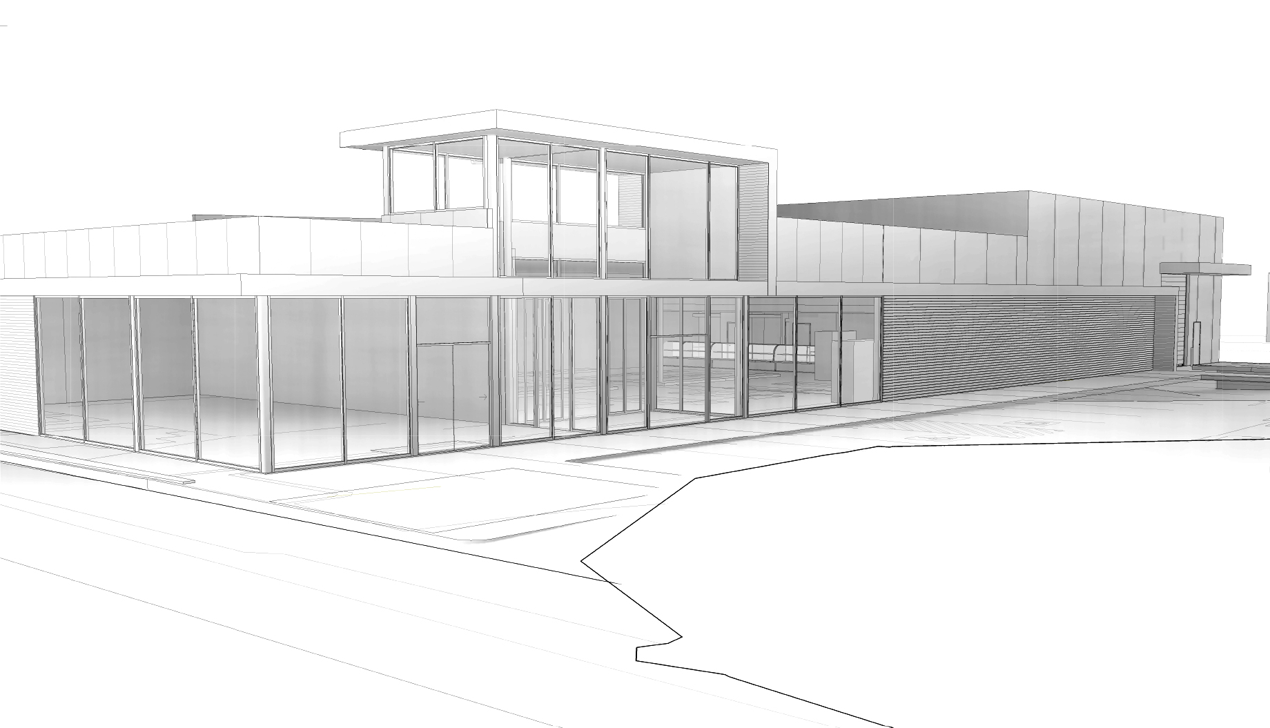 Salamanca Fresh supermarket redevelopment in Bellerive, Tasmania - sketch design