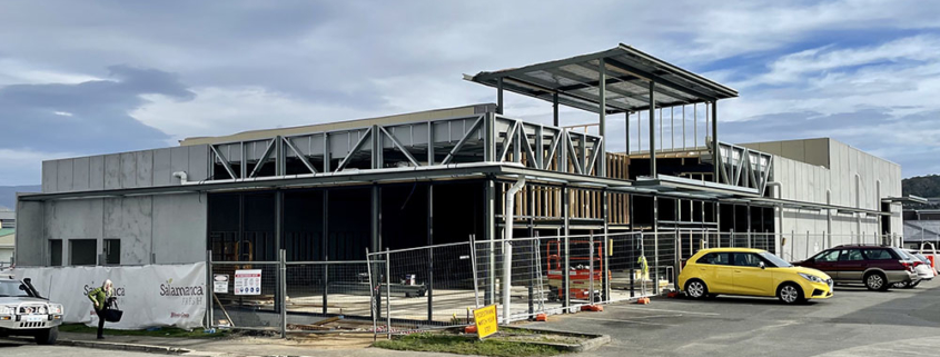 Salamanca Fresh, Bellerive - exterior of local Hobart supermarket in construction