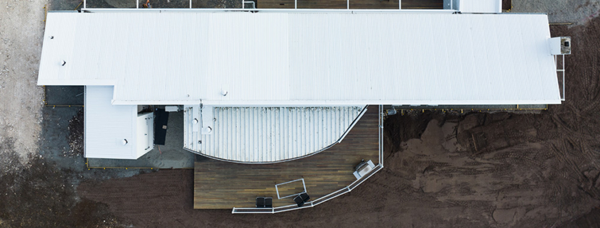 Overhead view of the residence at Pressing Matters Winery, which has undergone some alterations and revamping