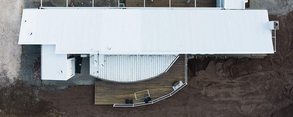 Overhead view of the residence at Pressing Matters Winery, which has undergone some alterations and revamping